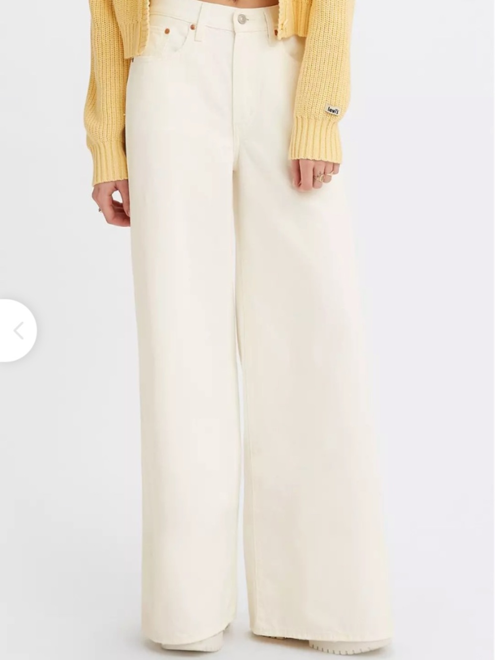 Levis XL Flood Jeans Women W26 L32 Ivory